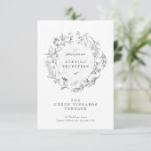 クラシック花模様結婚式 エンクロージャーカード (スタンド正面)