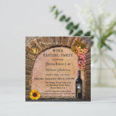 クラシック芸術的ワイン試飲パーティー 招待状 (スタンド正面)
