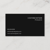 クラシック芸術的白黒 名刺 (裏面)