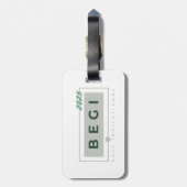クラシック荷物タグ ラゲッジタグ (裏面縦)