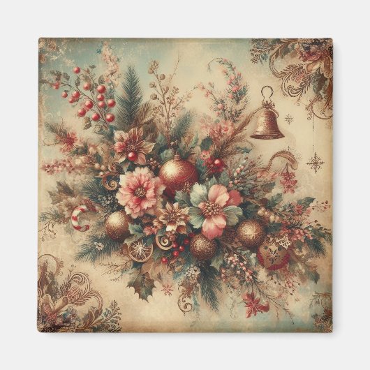 クラシック華美クリスマス磁石 マグネット (正面)