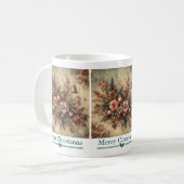クラシック華美クリスマス コーヒーマグカップ (正面左)