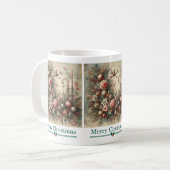 クラシック華美クリスマス コーヒーマグカップ (正面左)