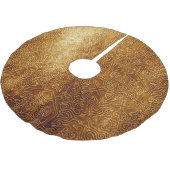 クラシック華美金ゴールド金属プレート ブラッシュドポリエステルツリースカート (アングル)