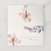 クラシック葉水色フローラ結婚s プレイスカード (外部開封)