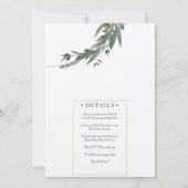 クラシック葉、ポリゴン、水彩招待状 招待状 (裏面)