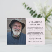 クラシック葬式のハートフェルト写真 サンキューカード (スタンド正面)