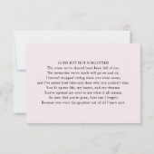 クラシック葬式のハートフェルト写真 サンキューカード (裏面)