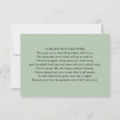 クラシック葬式のハートフェルト写真 サンキューカード (裏面)