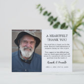 クラシック葬式のハートフェルト写真 サンキューカード (スタンド正面)