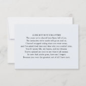 クラシック葬式のハートフェルト写真 サンキューカード (裏面)