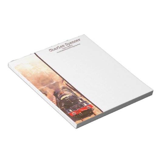 クラシック蒸気ロコ, GWRキングクラス, パーソナライズされた ノートパッド (アングル)