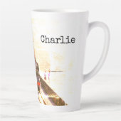 クラシック蒸気機関車トルネードお名前 カフェラテマグ (右)