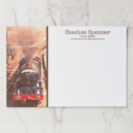 クラシック蒸気機関、GWRキングクラスパーソナライズされた、 ペーパーパッド