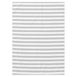 クラシック薄いグレーと白のストライプ テーブルクロス