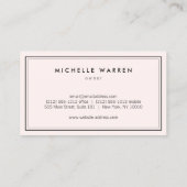 クラシック薬ホリスティック剤ピ淡い色のンク 名刺 (裏面)