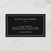 クラシック薬ホリスティック剤ブラック 名刺 (裏面)