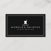 クラシック薬ホリスティック剤ブラック 名刺 (正面)