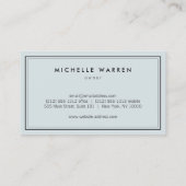 クラシック薬用ホリスティック青淡い色の剤 名刺 (裏面)