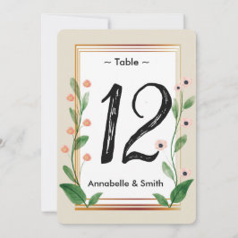 クラシック表エレガント番号の詳細 招待状