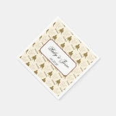 クラシック西デザートブラウン結婚ズ スタンダードカクテルナプキン (角)