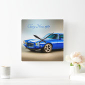 クラシック角壁時計用の自動車イメージ スクエア壁時計 (ホーム)