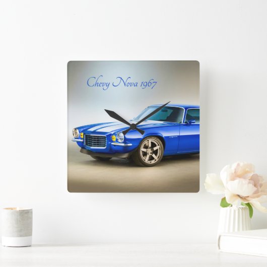 クラシック角壁時計用の自動車イメージ スクエア壁時計 (ホーム)