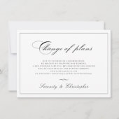 クラシック計画延期のエレガンス変更 招待状 (正面)