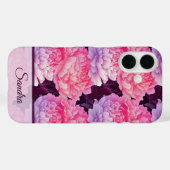 クラシック記念日ギフト芍薬フラワーネーム Case-Mate iPhoneケース (裏面 (横))