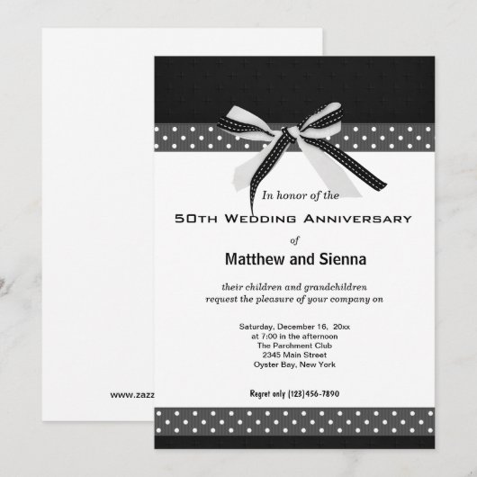 クラシック記念日 招待状 (正面/裏面)