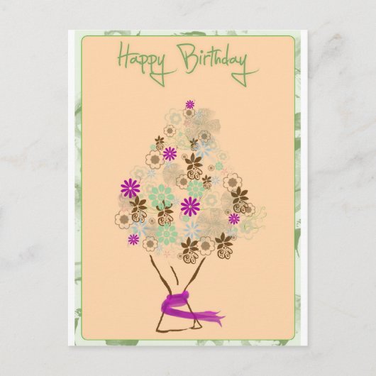 クラシック誕生日カード ポストカード (正面)