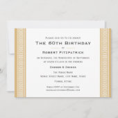 クラシック誕生日パーティカスタムー年齢フォト金ゴールド 招待状 (正面)