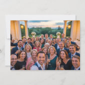 クラシック誕生日パーティフォト金ゴールドフラット サンキューカード (裏面)