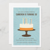 クラシック誕生日招待状 招待状 (正面/裏面)