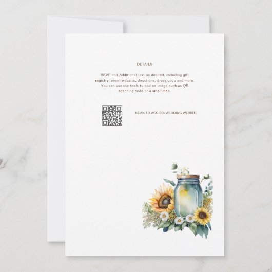 クラシック誕生日結婚ベビーシャワー退職後 招待状 (裏面)