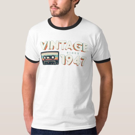 クラシック誕生日&ノスタルジック音楽 – ヴィンテージ Tシャツ (正面)