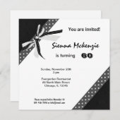 クラシック誕生日 招待状 (正面/裏面)