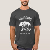 クラシック警告 熊に注意 Tシャツ (正面)