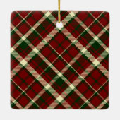 クラシック赤いプパーソナライズされたライド犬の写真 セラミックオーナメント (裏面)