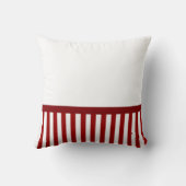 クラシック赤と白と名ストライプ前 クッション (裏面)