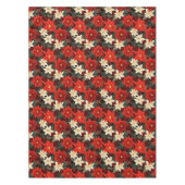 クラシック赤と白クリスマス テーブルクロス (正面)