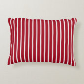 クラシック赤と白ストライプ アクセントクッション (裏面)