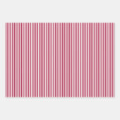 クラシック赤と白ストライプ ラッピングペーパーシート (正面2)
