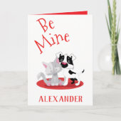 クラシック赤と白バレンタイン シーズンカード (正面)