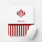 クラシック赤と白名と名ストライプ前の マウスパッド (マウス)