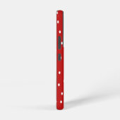 クラシック赤と白水玉模様 SAMSUNG GALAXYケース (右側面)