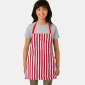 クラシック赤と白縦ストライプ列 エプロン (インサイチュ)