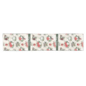 クラシック赤と白花 ショートテーブルランナー (横)