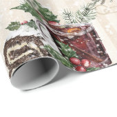 クラシック赤と白花 ラッピングペーパー (ロールコーナー)