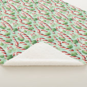 クラシック赤と白 シェルパブランケット (3/4)